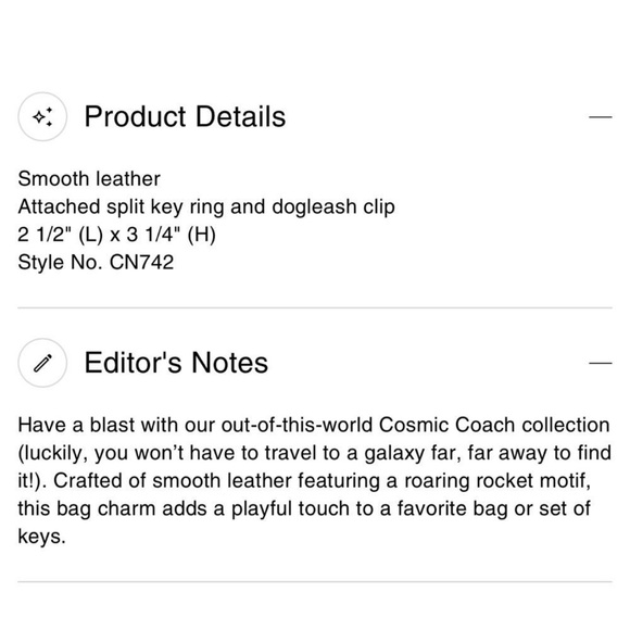 Coach Cosmic Collection Rocket Bag Charm in Silver/Multi Smooth Leather NWT - Picture 12 of 13